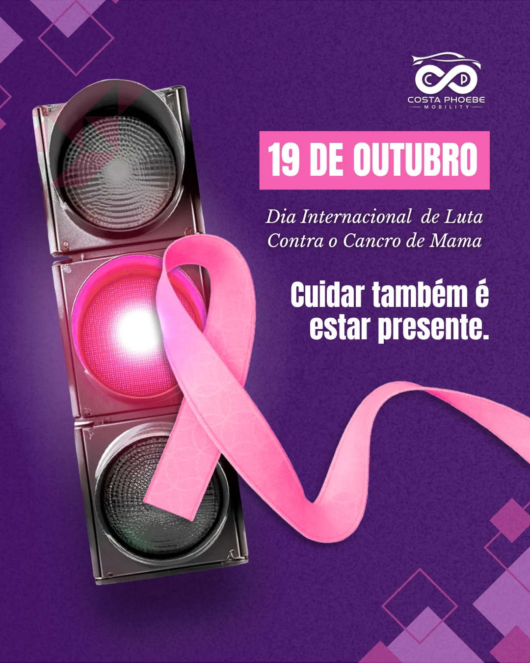 Post estático de 19 de outubro: 19 de outubro · Outubro Rosa