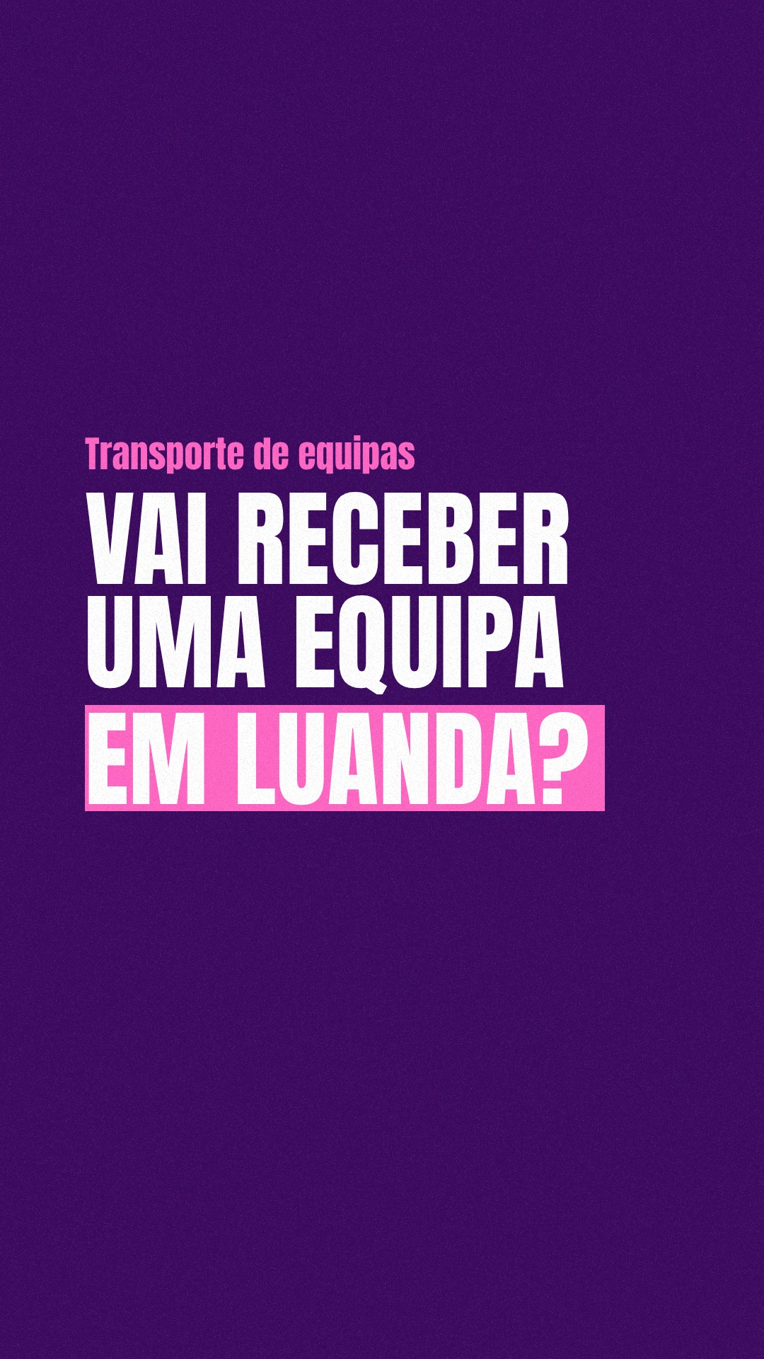 Capa do Reel de 28 de outubro: Transporte de equipas